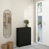 Porta scarpe 2 ante nera 70x85h cm - Larry