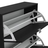 Porta scarpe 2 ante nera 70x85h cm - Larry
