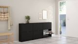 Porta scarpe 2 ante nera 70x85h cm - Larry