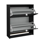 Porta scarpe 2 ante nera 70x85h cm - Larry