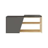 Porta scarpe bassa quercia e antracite 104x37h cm - Neneng