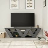 Porta TV antracite 158x30x40h cm in legno - Arcobaleno