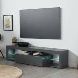 Porta TV antracite 160x40x35h cm in legno - Ivy