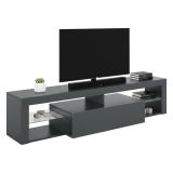 Porta TV antracite 160x40x35h cm in legno - Ivy