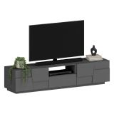 Porta TV antracite 220x44x46h cm 4 ante e 1 cassetto - Maestrale