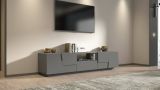 Porta TV antracite 220x44x46h cm 4 ante e 1 cassetto - Maestrale