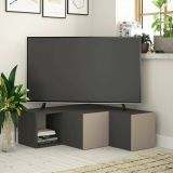 Porta TV antracite e beige 90x92x32h cm 2 ante e 2 cassetti - Fiorenza
