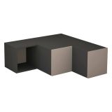 Porta TV antracite e beige 90x92x32h cm 2 ante e 2 cassetti - Fiorenza