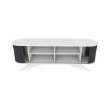 Porta TV antracite e bianco 180x43x60h cm 2 ante - Bailu