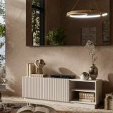 Porta TV beige 150x40x48h cm 2 ante - Finita