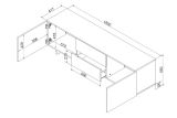 Porta TV beige 180x41x55h cm 2 ante e 2 cassetti - Cislago