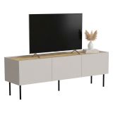 Porta TV beige e rovere 150x40x52h cm 3 ante - Calanna