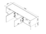 Porta TV beige e rovere 150x40x52h cm 3 ante - Calanna