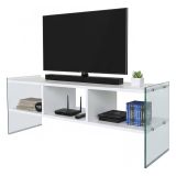 Porta TV bianco 120x35x45h cm in legno - Winifred