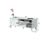 Porta TV bianco 135x40x50h cm in legno - Viring