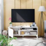 Porta TV bianco 135x40x50h cm in legno - Viring