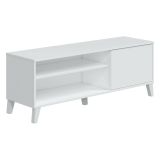Porta TV bianco 135x40x50h cm in legno - Viring