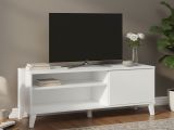 Porta TV bianco 135x40x50h cm in legno - Viring