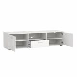 Porta TV bianco 147x39x38h cm 2 ante e 1 cassetto - Charo