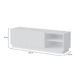 Porta TV bianco 150x40x48h cm 2 ante - Finita
