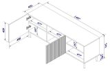 Porta TV bianco 150x42x52h cm 2 ante - Magnano