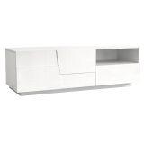 Porta TV bianco 150x44x46h cm 2 ante e 1 cassetto - Cecia