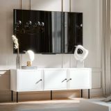 Porta TV bianco 151x40x60h cm 3 ante - Sarzana