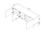 Porta TV bianco 151x40x60h cm 3 ante - Sarzana