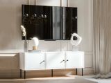 Porta TV bianco 151x40x60h cm 3 ante - Sarzana