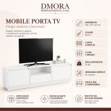 Porta TV bianco 160x29x42h cm 3 ante - Morrigan