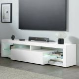 Porta TV bianco 160x40x35h cm in legno - Ivy