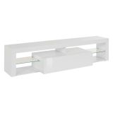 Porta TV bianco 160x40x35h cm in legno - Ivy