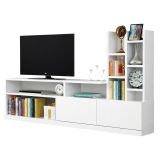 Porta TV bianco 164x25x91h cm 2 ante - Kristal