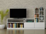 Porta TV bianco 164x25x91h cm 2 ante - Kristal