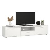 Porta TV bianco 177x39x38h cm 2 ante e 1 cassetto - Giaele