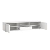 Porta TV bianco 177x39x38h cm 2 ante e 1 cassetto - Giaele