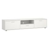Porta TV bianco 177x39x38h cm 2 ante e 1 cassetto - Giaele