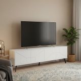 Porta TV bianco 180x29x50h cm 4 ante - OlgadiKiev