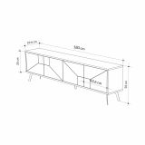 Porta TV bianco 180x29x50h cm 4 ante - OlgadiKiev