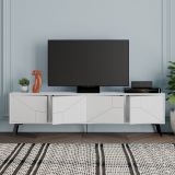 Porta TV bianco 180x29x50h cm 4 ante - OlgadiKiev
