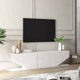 Porta TV bianco 180x30x40h cm 3 ante - Assorata