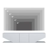 Porta TV bianco 180x30x40h cm 3 ante - Assorata