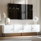 Porta TV bianco 201x40x60h cm 4 ante - Piode