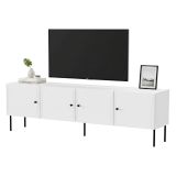 Porta TV bianco 201x40x60h cm 4 ante - Piode