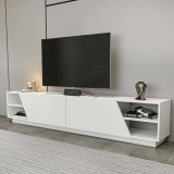Porta TV bianco 240x37x47h cm 2 ante - Apat