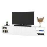 Porta TV bianco 240x37x47h cm 2 ante - Apat