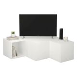 Porta TV bianco 90x92x32h cm in legno - Fiorenza