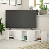 Porta TV bianco 90x92x32h cm in legno - Fiorenza