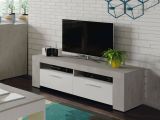 Porta TV bianco e cemento 120x42x40h cm 2 ante - Sparaxis