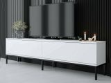 Porta TV bianco e nero 180x30x47h cm modulabile - Espero